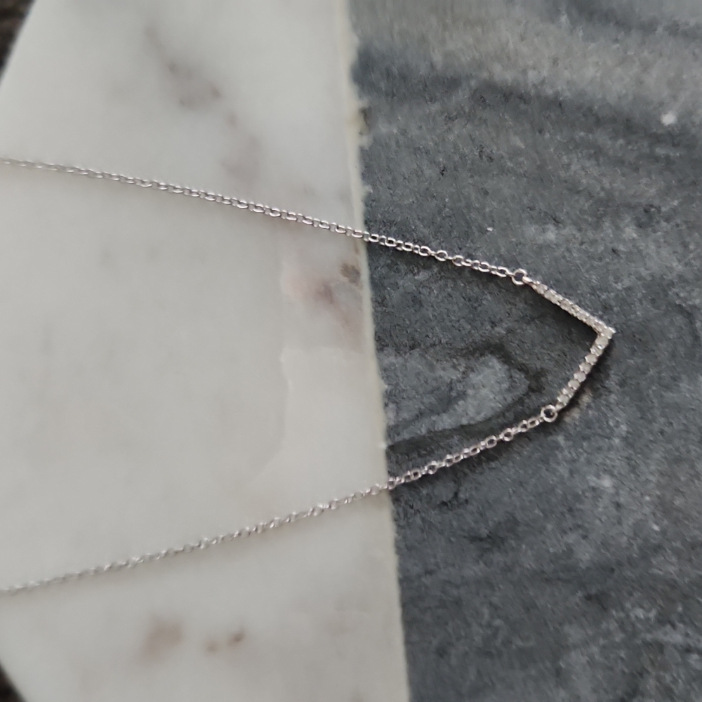 Elsie May Diamond Accent Chevron Collar Necklace